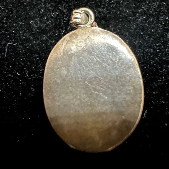 Pink Agate pendant. .25 set in sterling silver - Picture 3 of 6